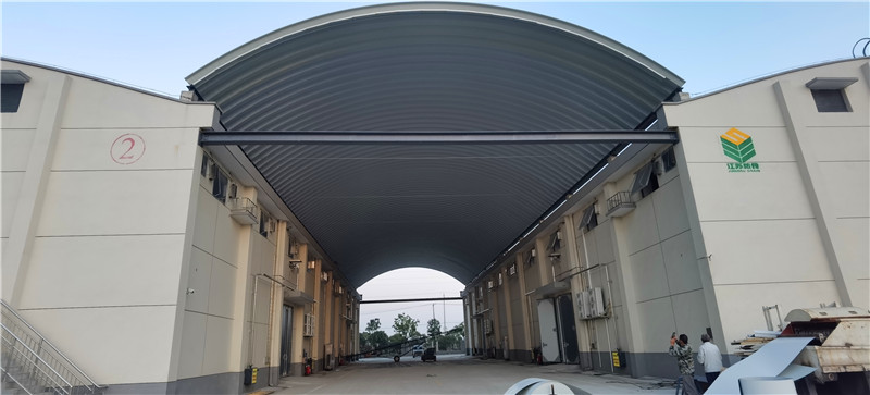 完成的拱形屋頂結(jié)構(gòu)示意